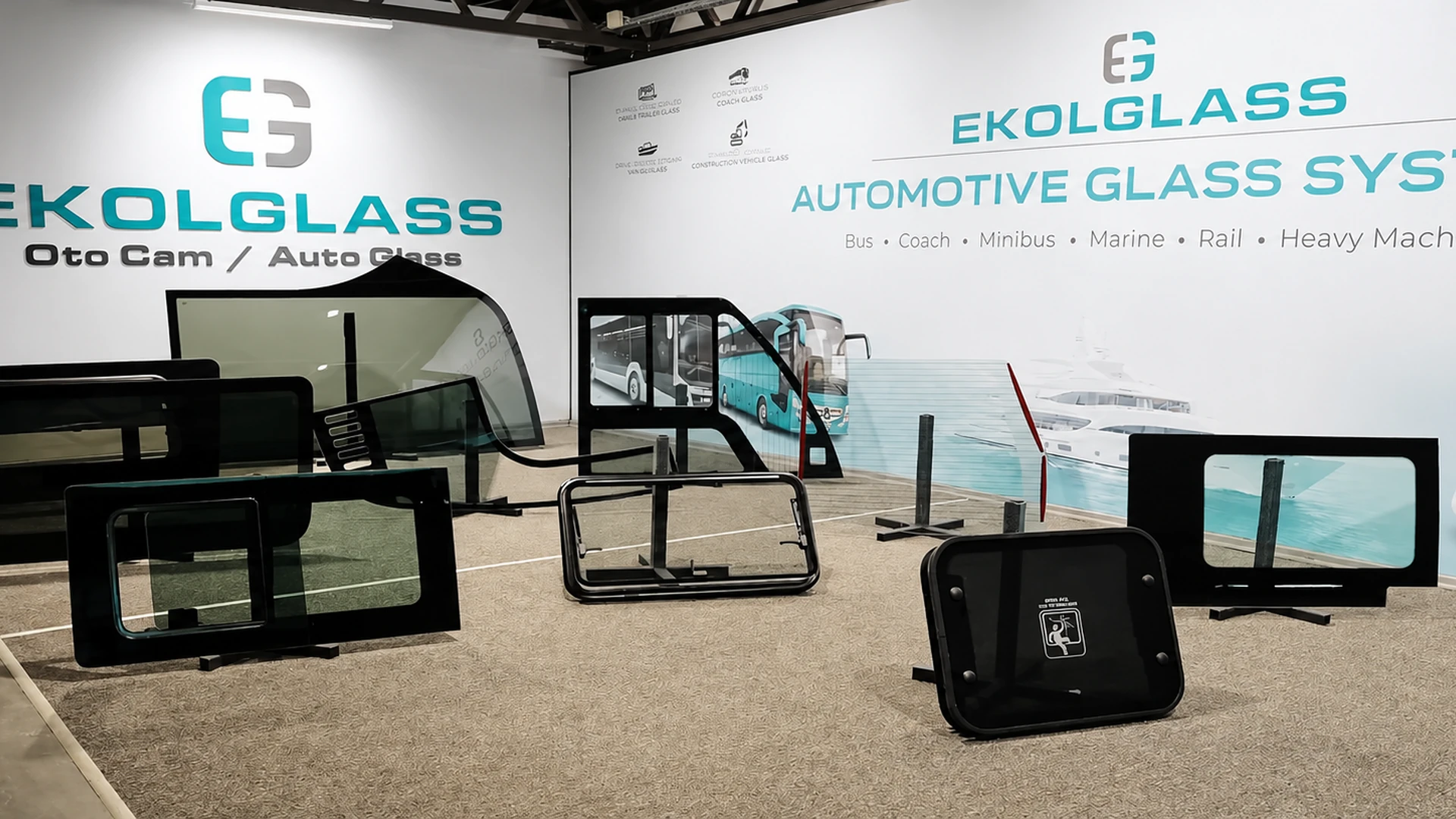 Ekol Glass araç camı ürün sergileme alanı